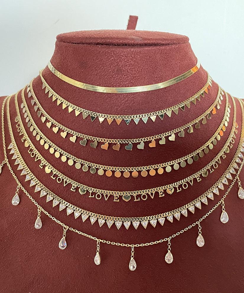 Zigzag V Shaped Collar Chain Necklace - Bansri Mehta Design