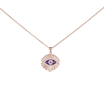 Enamel Carved Evil Eye Necklace - Bansri Mehta Design