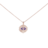 Enamel Carved Evil Eye Necklace - Bansri Mehta Design