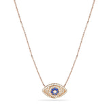 CZ Encrusted Evil Eye Necklace - Bansri Mehta Design