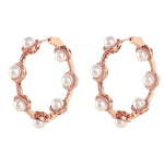 Pearl Hoop Earrings with Special Lock Clasp - Bansri Mehta Design