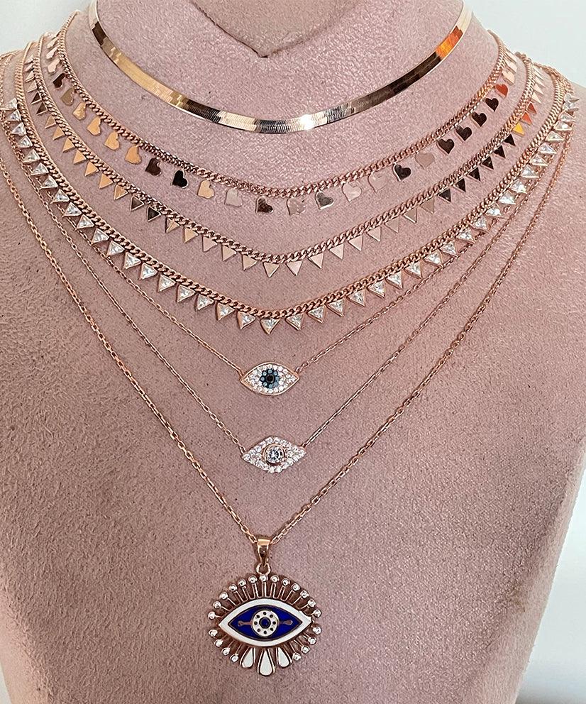 Zigzag V Shaped Collar Chain Necklace - Bansri Mehta Design