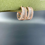 Baguette Mini Hoop Earrings - Bansri Mehta Design