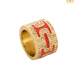 Enamel Band Ring - Bansri Mehta Design