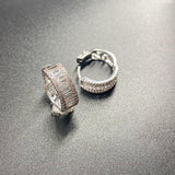 Baguette Mini Hoop Earrings - Bansri Mehta Design