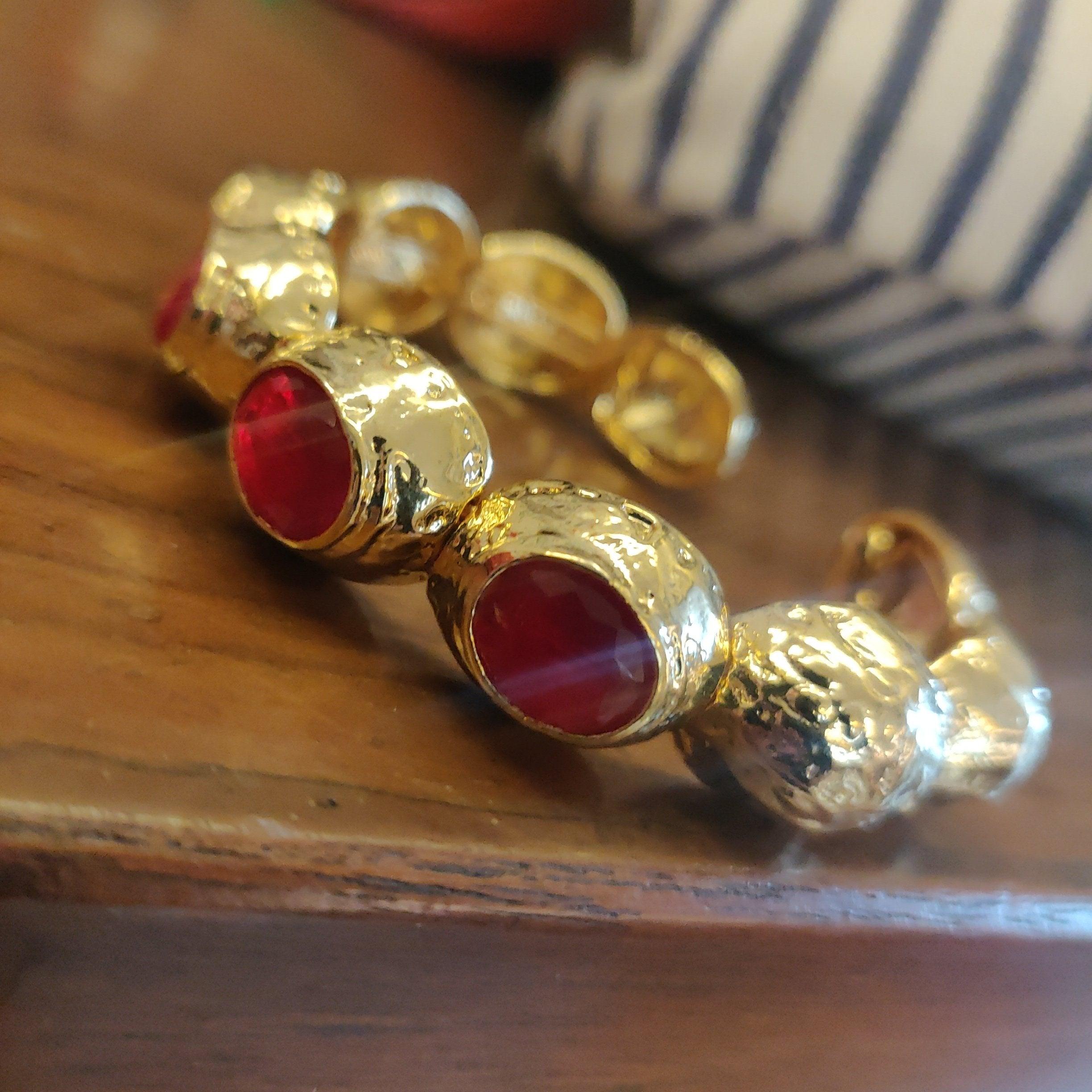 Bedazzle Flexi Bangle Bracelet - Gold - Bansri Mehta Design