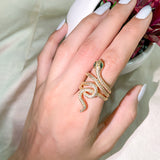 Serpentine Slither Adjustable Band Ring