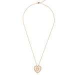 Mother of Pearl Heart Solitaire Necklace & Earring Set - Bansri Mehta Design