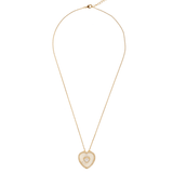 Mother of Pearl Heart Solitaire Necklace & Earring Set - Bansri Mehta Design