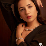 Le Panthera Rosegold Collar Necklace & Bracelet & Earring Set - Bansri Mehta Design