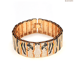 Link Panther Face Diamonte Choker Necklace - Bansri Mehta Design