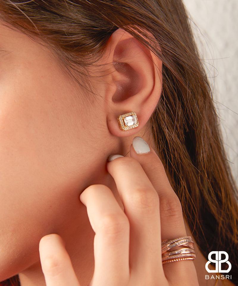 Baguette Diamond Solitaire Set - Bansri Mehta Design