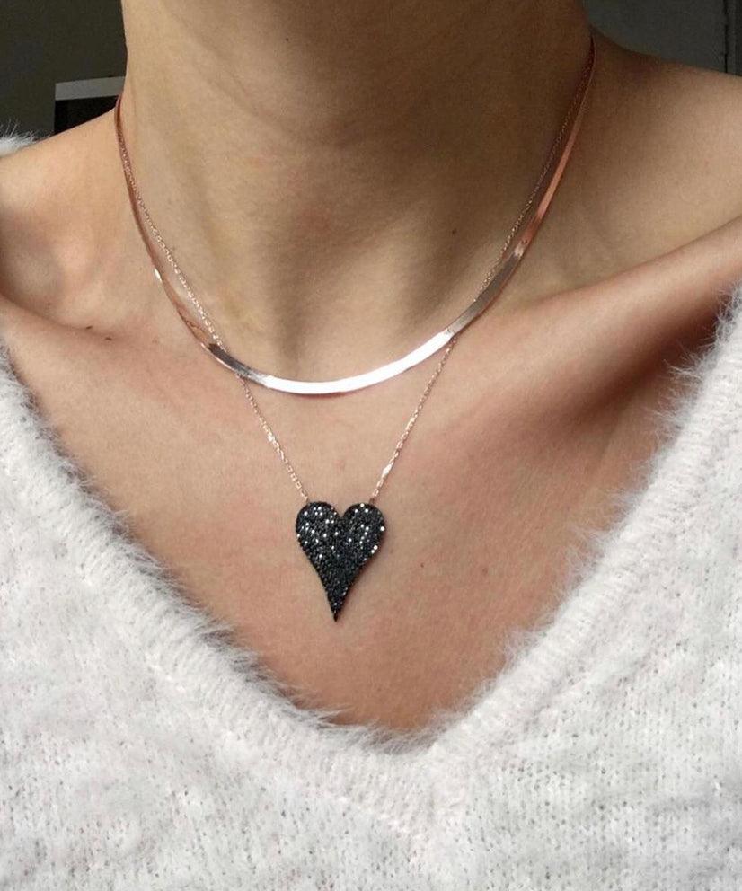 Slithering Snake Rose Gold Chain Necklace - Bansri Mehta Design