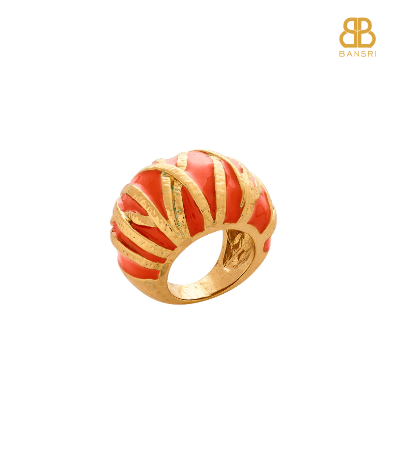 Enamel Stripey Ring - Bansri Mehta Design