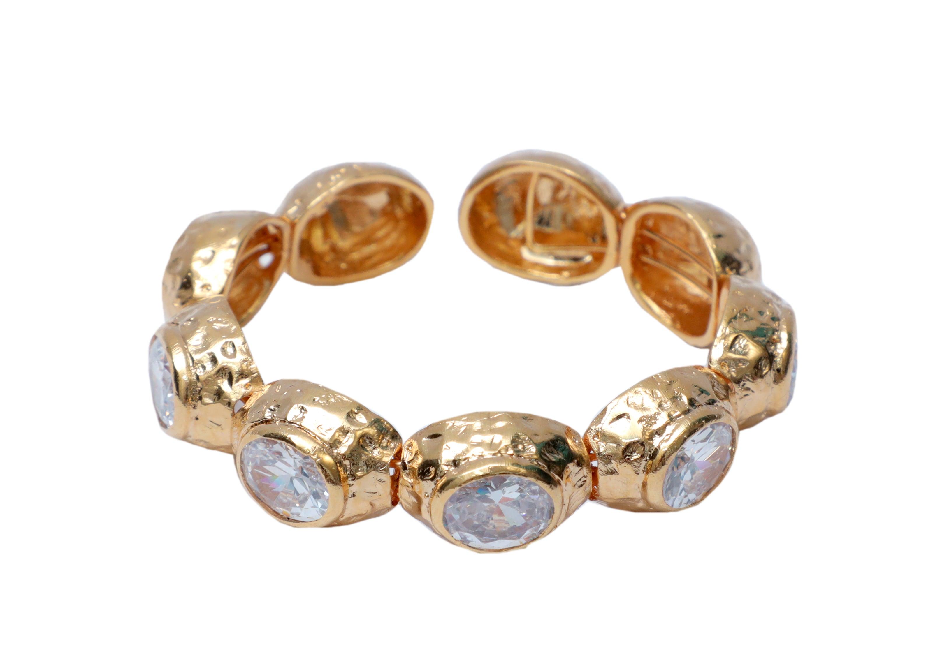 Bedazzle Flexi Bangle Bracelet - Gold - Bansri Mehta Design