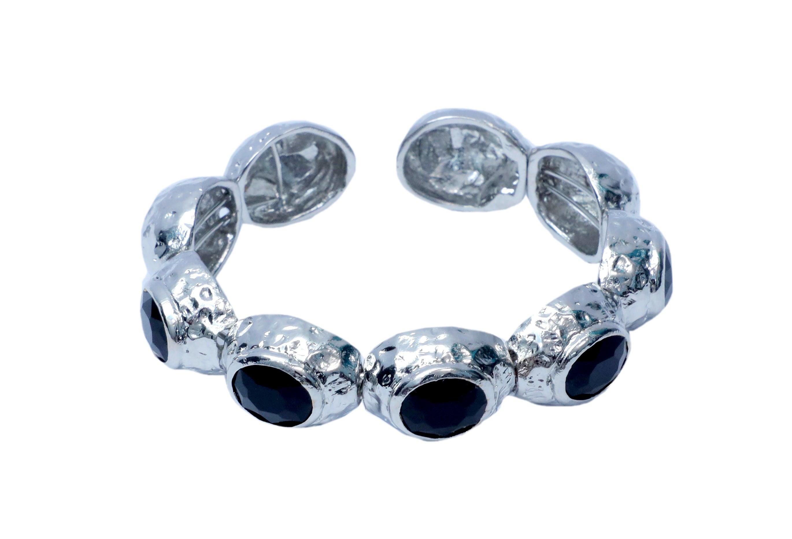 Bedazzle Flexi Bangle Bracelet - Silver - Bansri Mehta Design