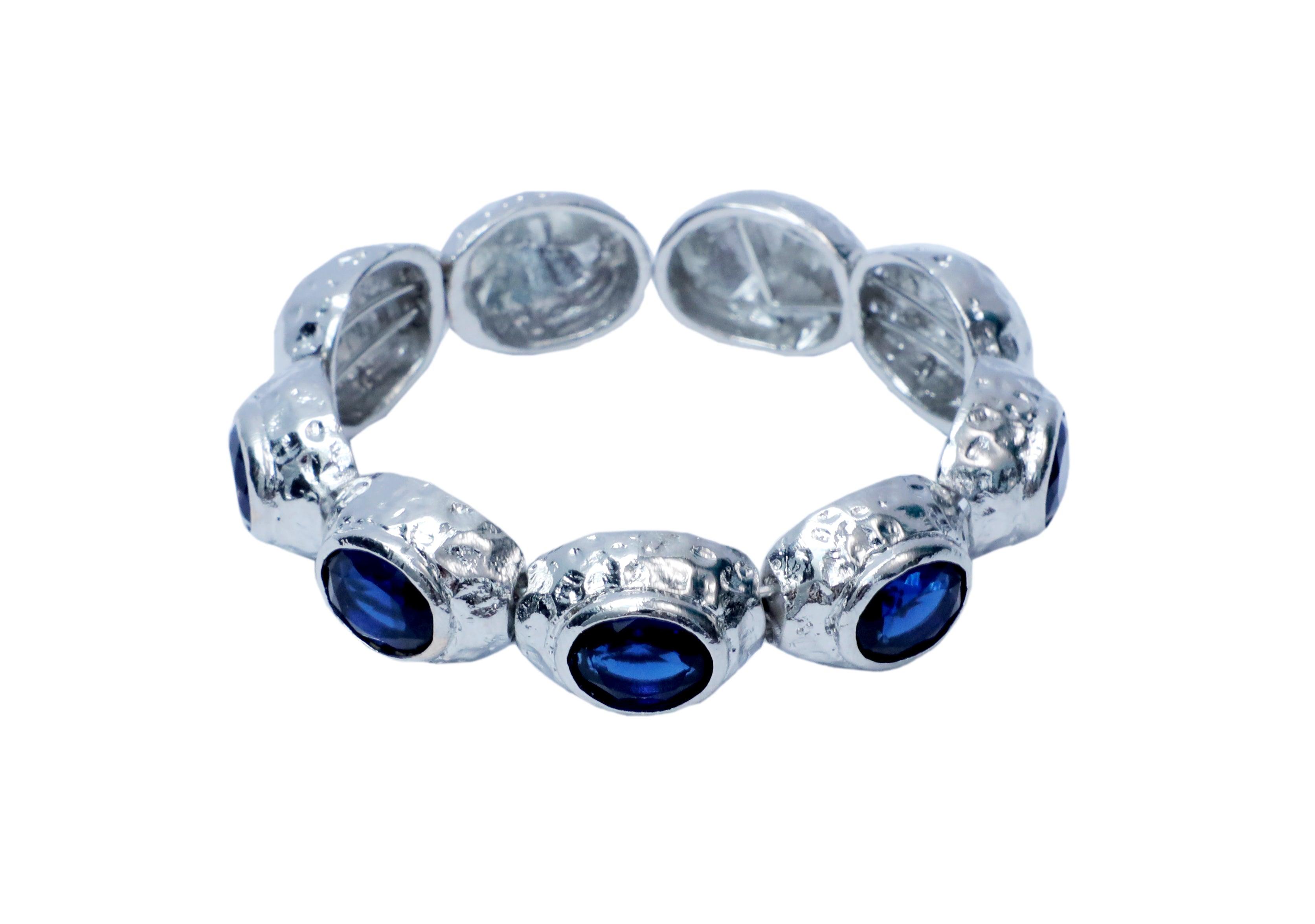Bedazzle Flexi Bangle Bracelet - Silver - Bansri Mehta Design
