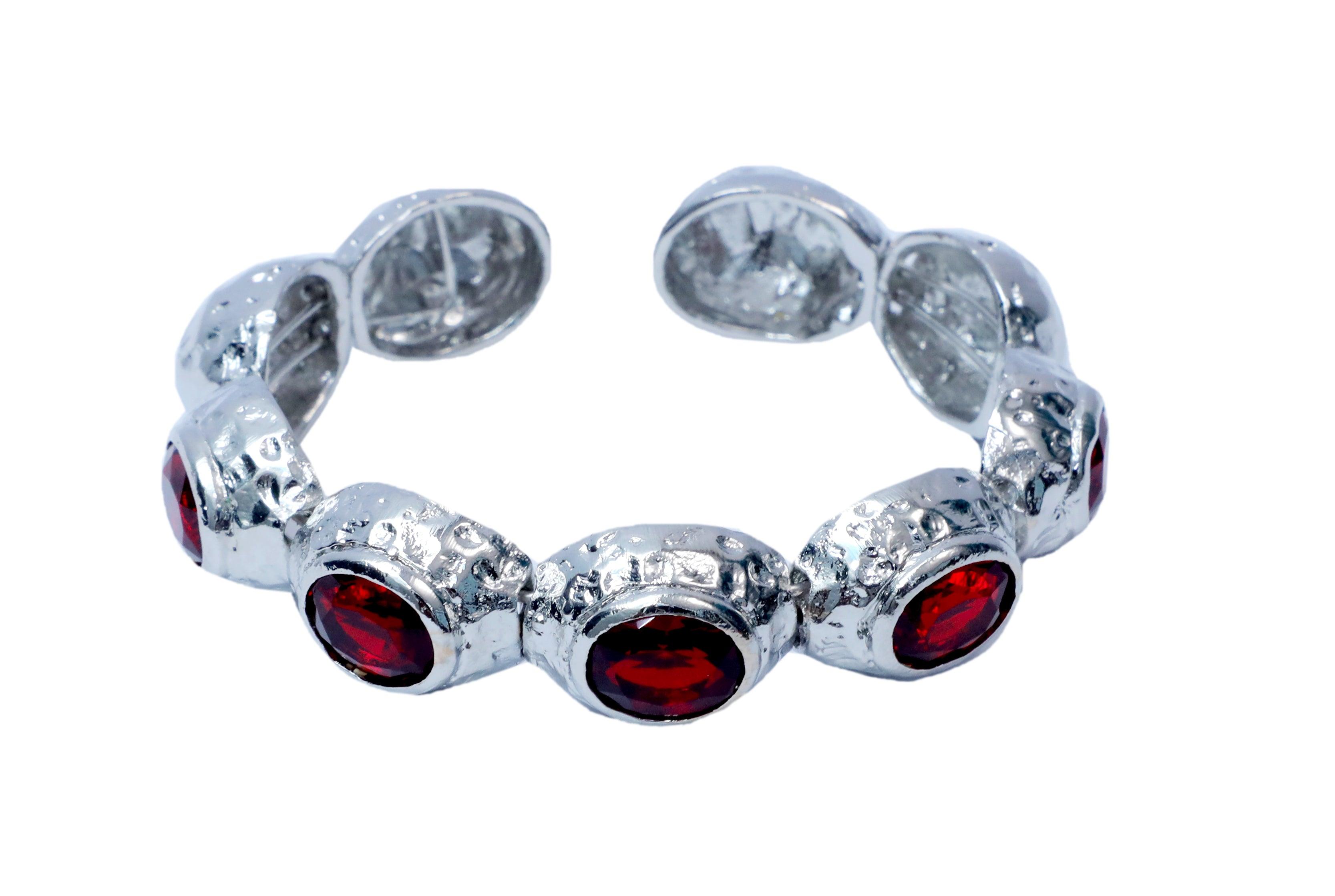Bedazzle Flexi Bangle Bracelet - Silver - Bansri Mehta Design