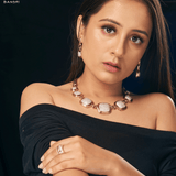 Cuboid Interlink Statement Collar Necklace & Earring Set - Bansri Mehta Design