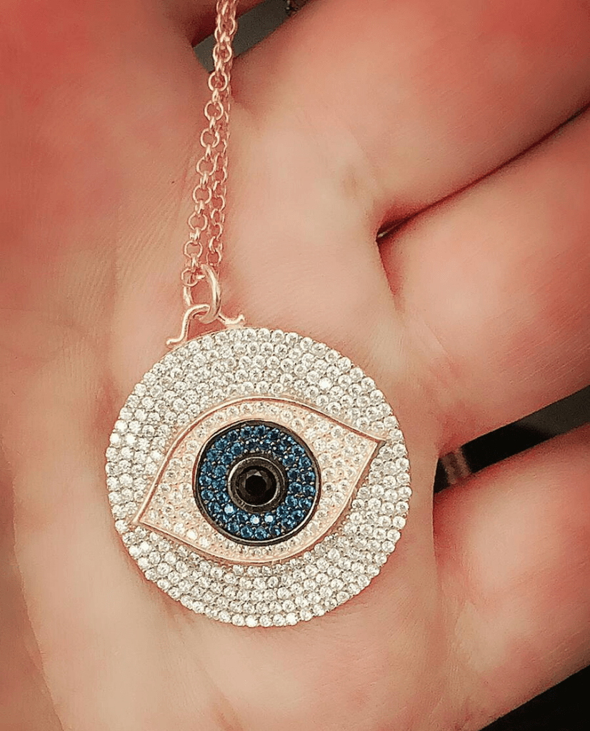Glam Medallion Evil Eye Necklace - Bansri Mehta Design