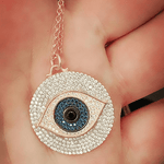 Glam Medallion Evil Eye Necklace - Bansri Mehta Design
