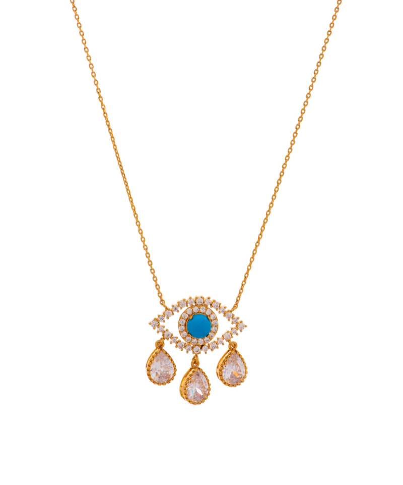 Rowena Third Eye Diamond Teardrop Necklace