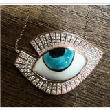 Gorgeous Glam Evil Eye Necklace - Bansri Mehta Design