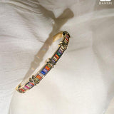 Criss Cross Rainbow Crystal Bracelet - Bansri Mehta Design