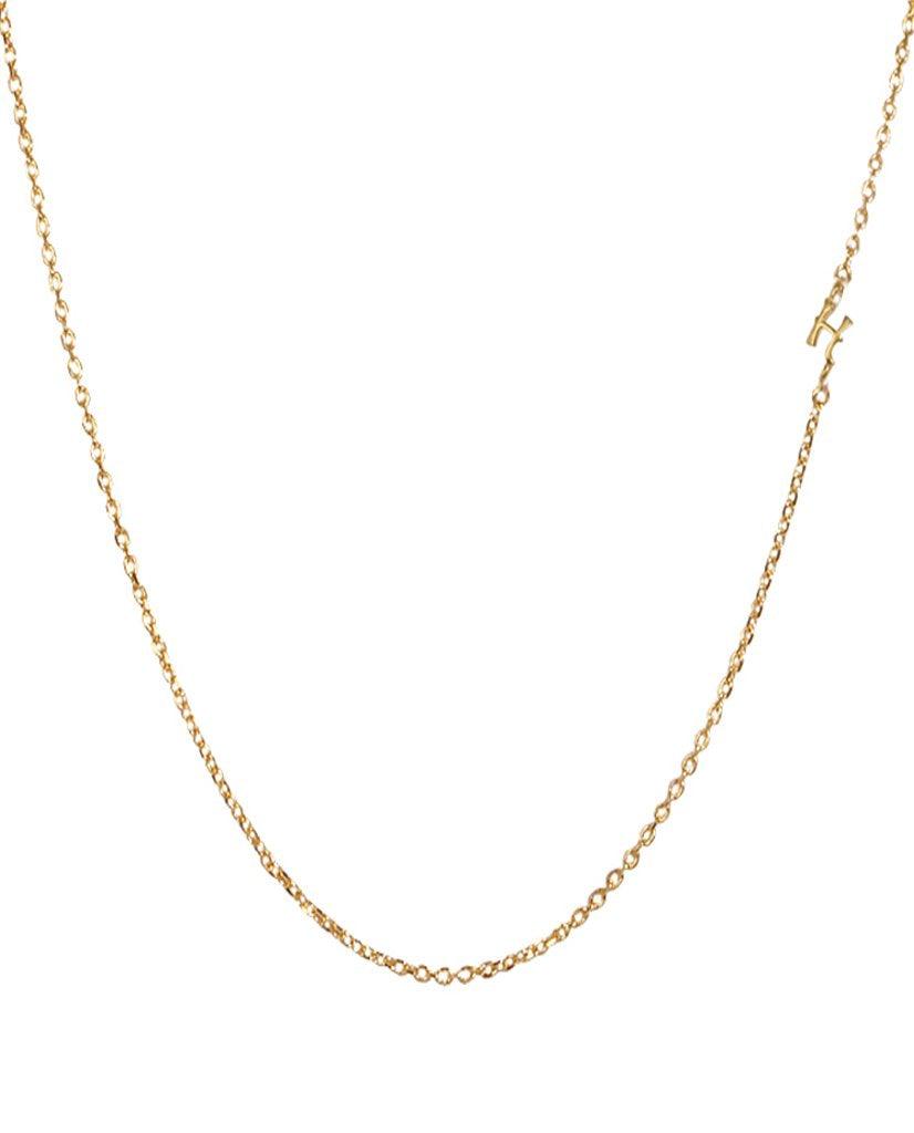 Mini Initial Chain Necklace - Bansri Mehta Design