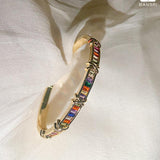 Criss Cross Rainbow Crystal Bracelet - Bansri Mehta Design