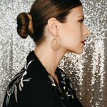 Alexa Crystal Semi Hoop Earrings - Bansri Mehta Design