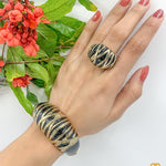 Enamel Stripey Ring - Bansri Mehta Design