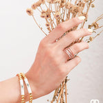 Criss Cross Crystal Statement Ring - Bansri Mehta Design