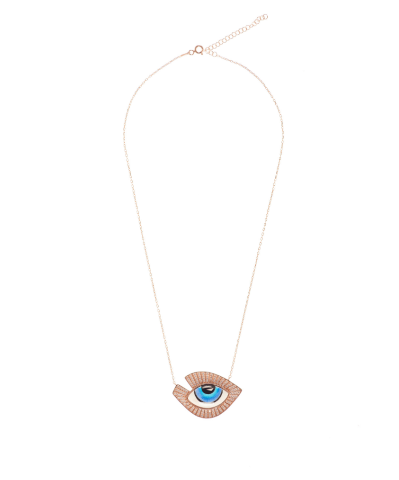 Gorgeous Glam Evil Eye Necklace - Bansri Mehta Design