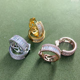 Baguette Mini Hoop Earrings - Bansri Mehta Design