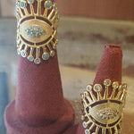Queen's Crown Evil Eye Ring - Bansri Mehta Design