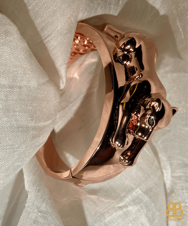 On the Prowl Panther Statement Bracelet Cuff - Bansri Mehta Design