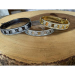Circular Studded Side Opening Bangle Bracelet - Bansri Mehta Design