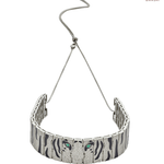 Link Panther Face Diamonte Choker Necklace - Bansri Mehta Design