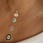 Enamel Carved Evil Eye Necklace - Bansri Mehta Design