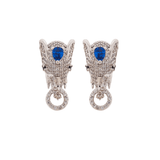 Royal Double Headed Elephant Baguette Collar Necklace & Earring and Ring Set - Bansri Mehta Design