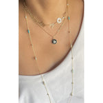 Mini Evil Eye Long Wrap Necklace - Bansri Mehta Design