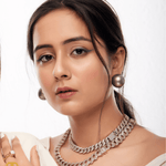 Cuban Link Chunky Baguette Collar Necklace - Bansri Mehta Design