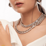 Cuban Link Chunky Baguette Collar Necklace - Bansri Mehta Design