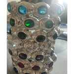 Bedazzle Flexi Bangle Bracelet - Silver - Bansri Mehta Design