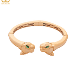 Double Panther Headed Cuff Bangle - Bansri Mehta Design