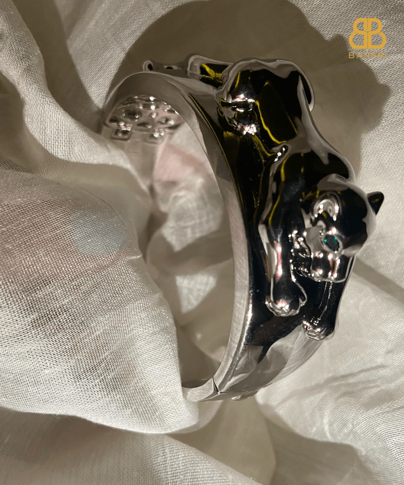 On the Prowl Panther Statement Bracelet Cuff - Bansri Mehta Design