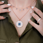 Mini Evil Eye Adjustable Choker & Collar Necklace - Bansri Mehta Design