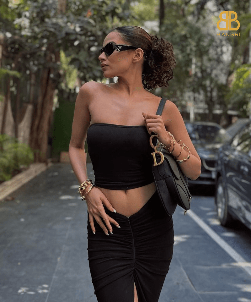 Hammered Finish Hinged Bangle Bracelet - Gold - Bansri Mehta Design