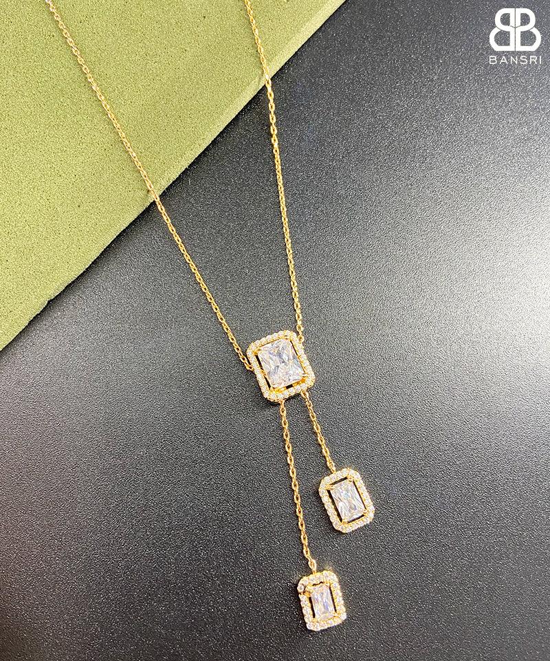 Baguette Diamond Solitaire Set - Bansri Mehta Design